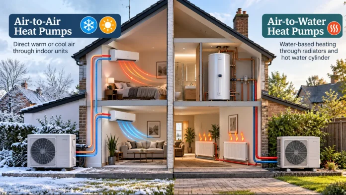 Air-to-Air vs Air-to-Water Heat Pumps
