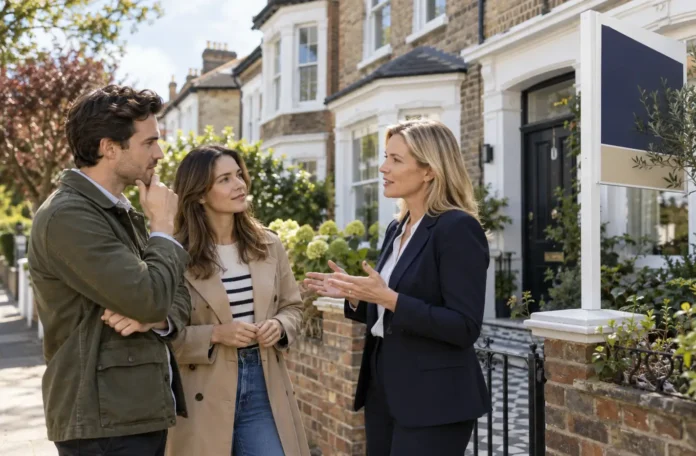 Buyers Discussing House Price