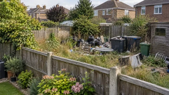 Neighbours Rubbish Filled Garden