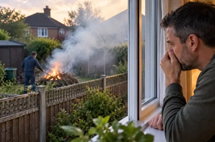 Neighbours Yard Fire Smoke